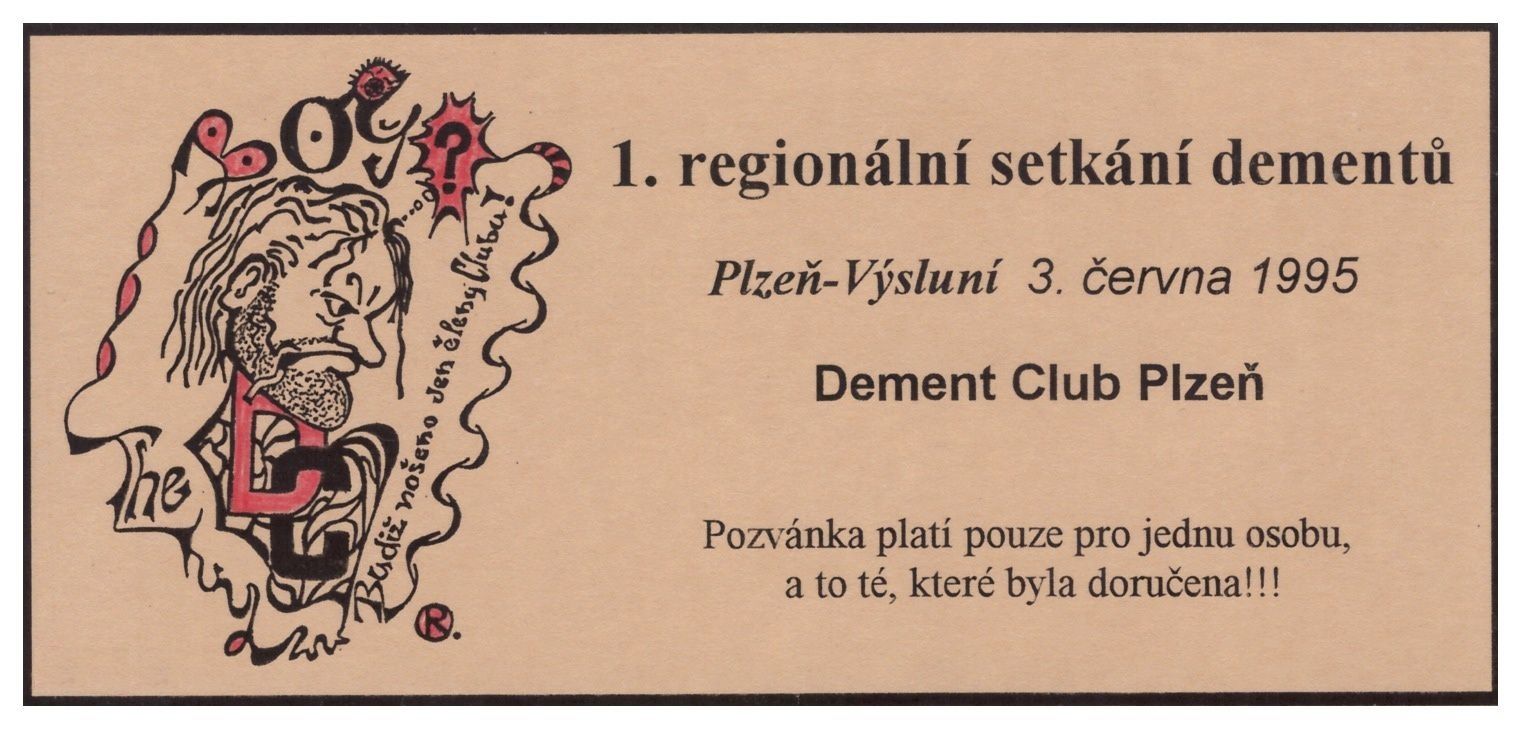 1. Setkání dementů Výsluní 3.6.1995 - vstupenka